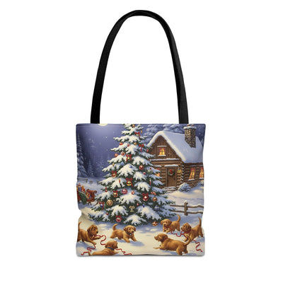 Christmas Cute Puppies Tote Bag