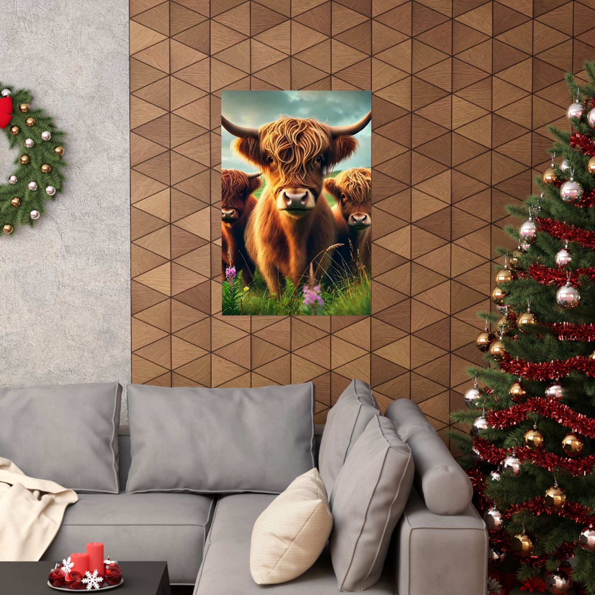 Highland Cow Matte Vertical Posters