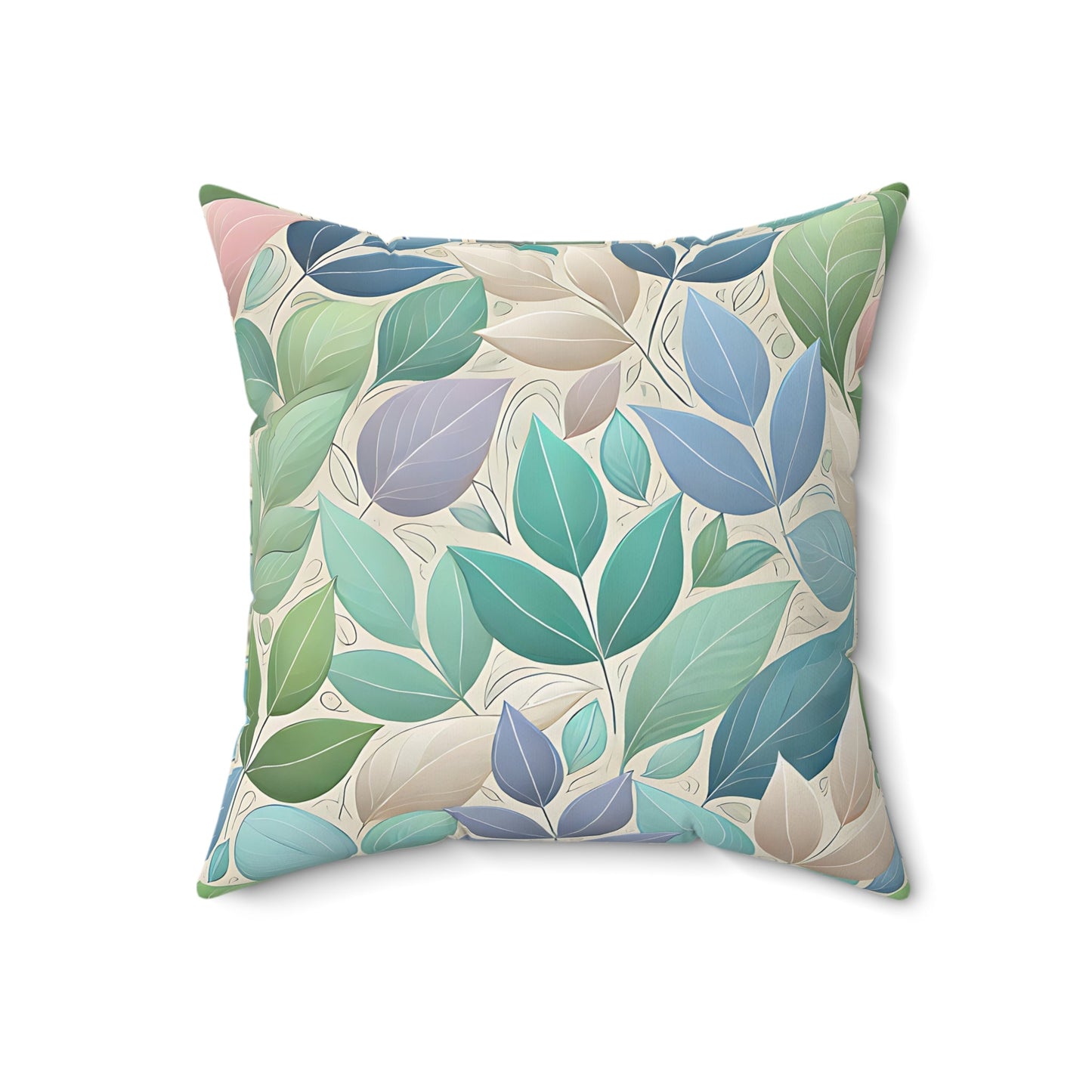 Pastel Leaf Pillow