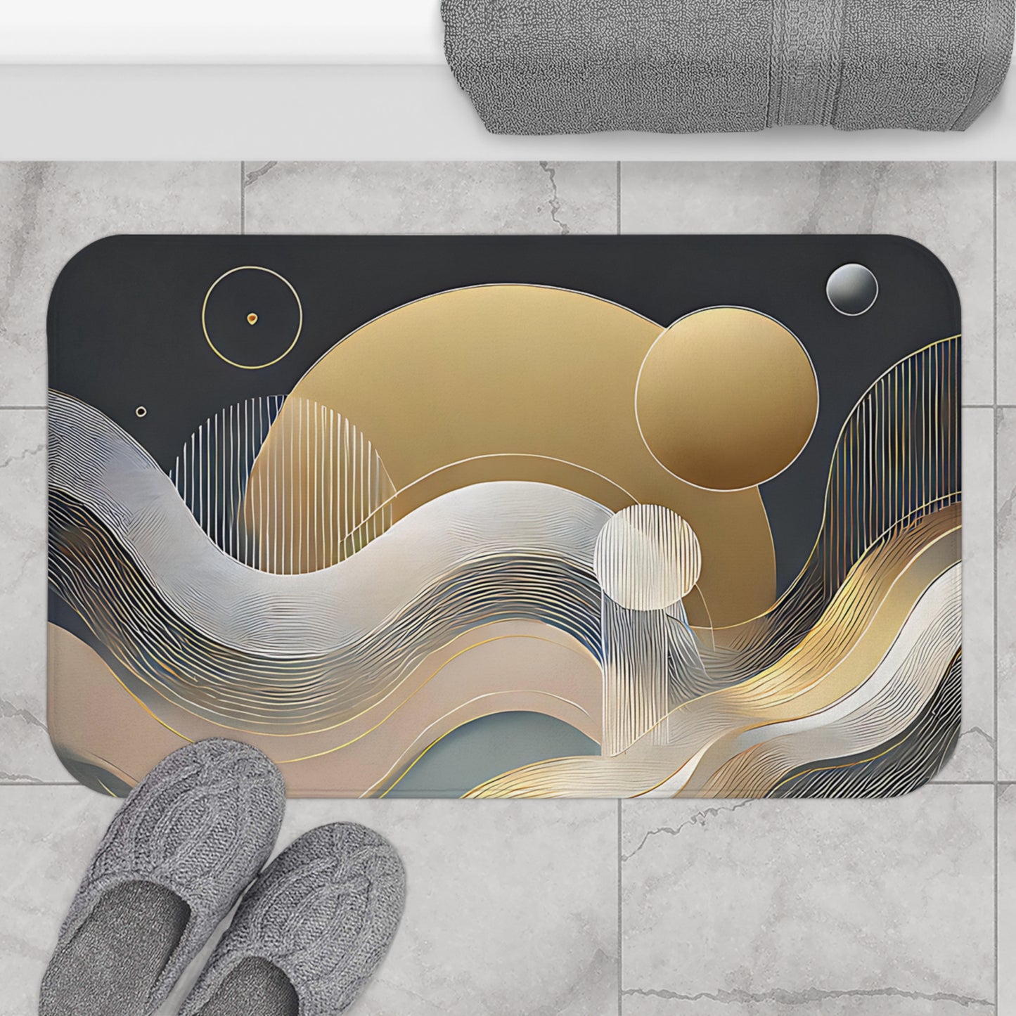 Modern Abstract Bath Mat