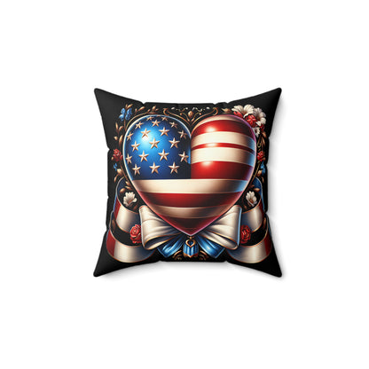 Patriotic Heart Pillow