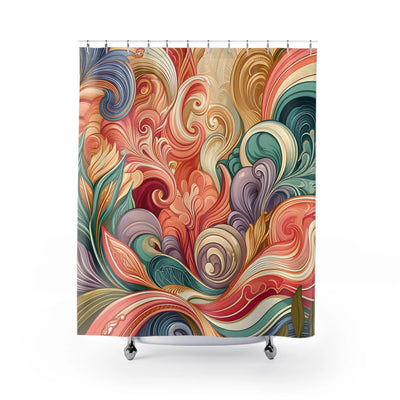 Swirling Shower Curtains