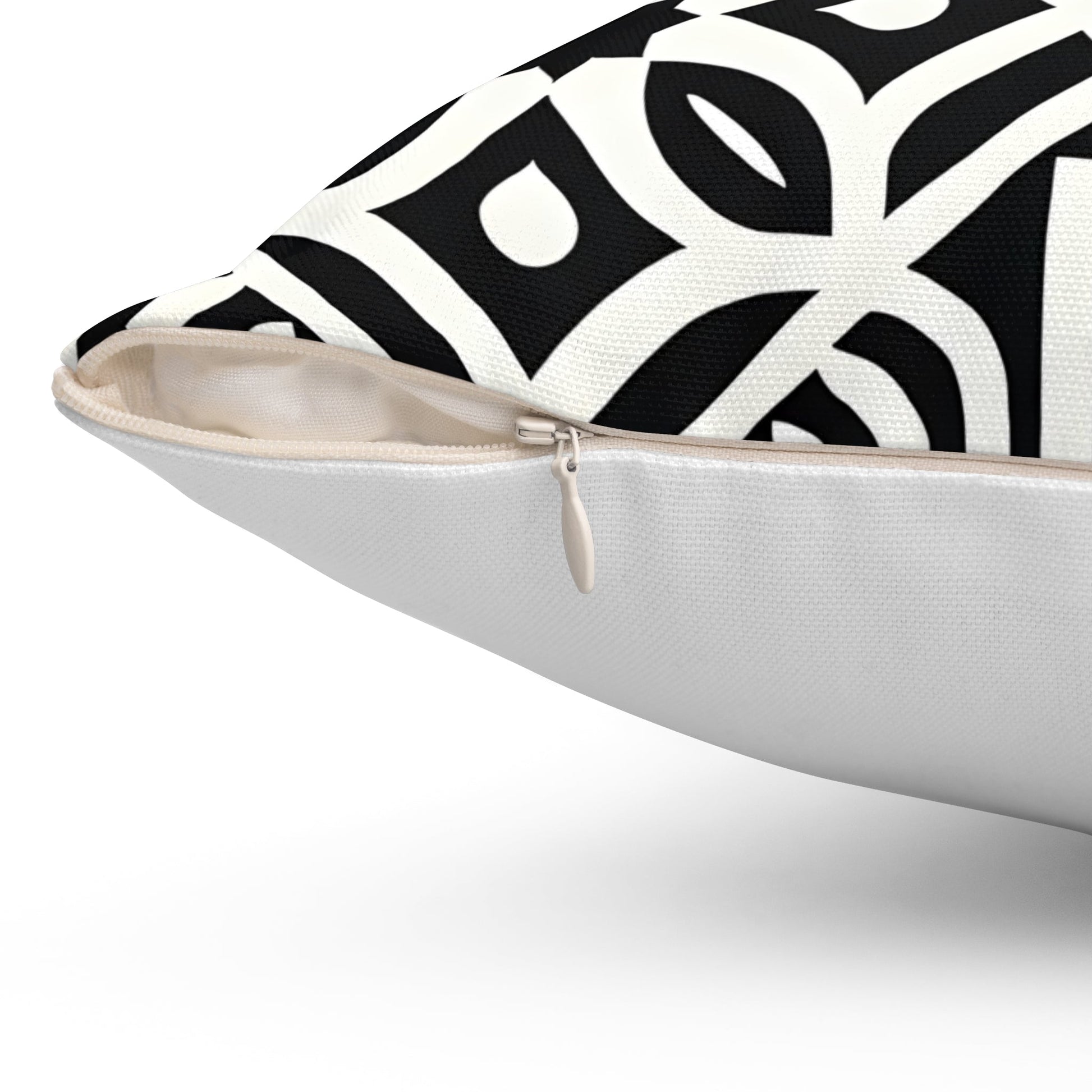 Modern Black and White Throw Pillow
