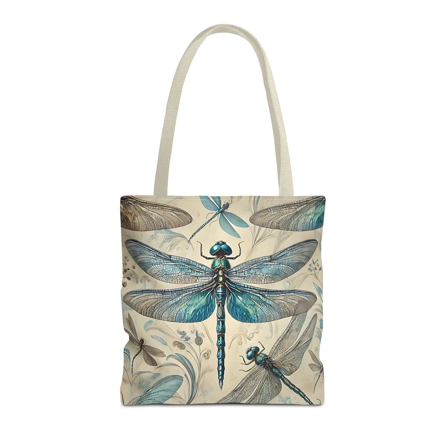 Blue Dragonfly Illustration Tote Bag
