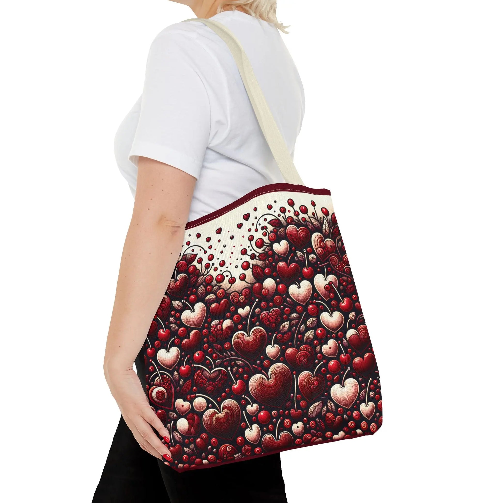 Cherry Hearts Tote Bag