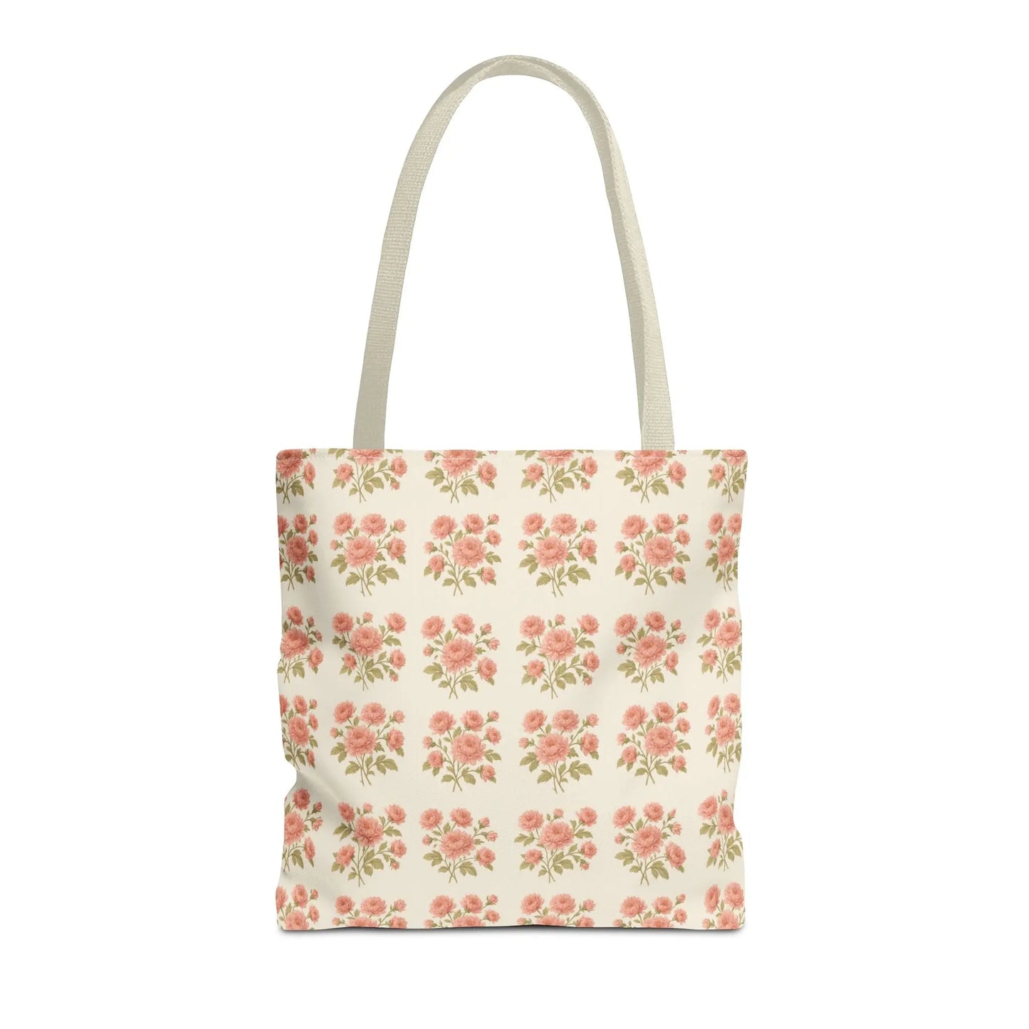 Vintage Rose Repeat Pattern Tote Bag
