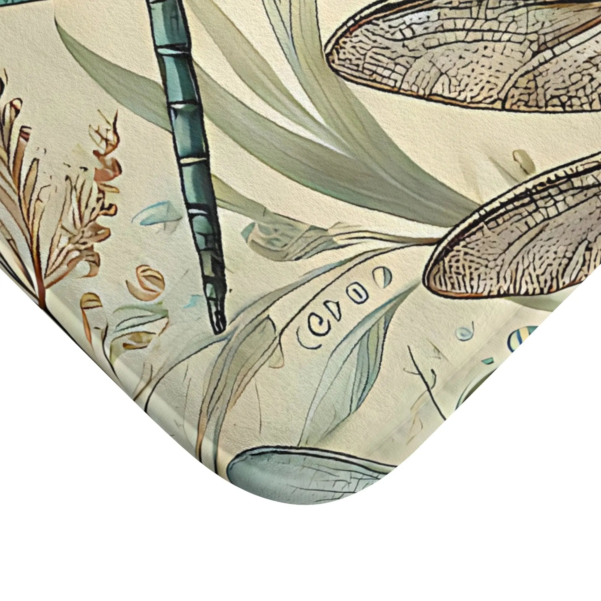 Botanical Dragonfly Bath Mat
