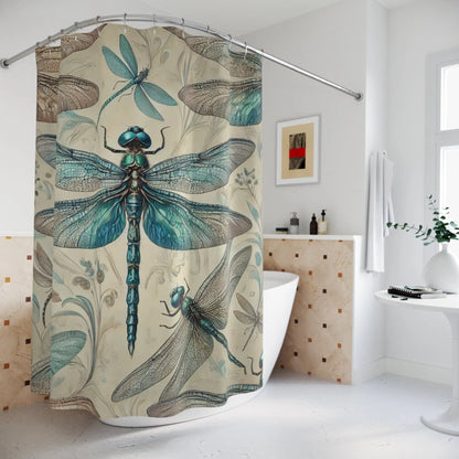 Elegant Dragonfly Shower Curtain