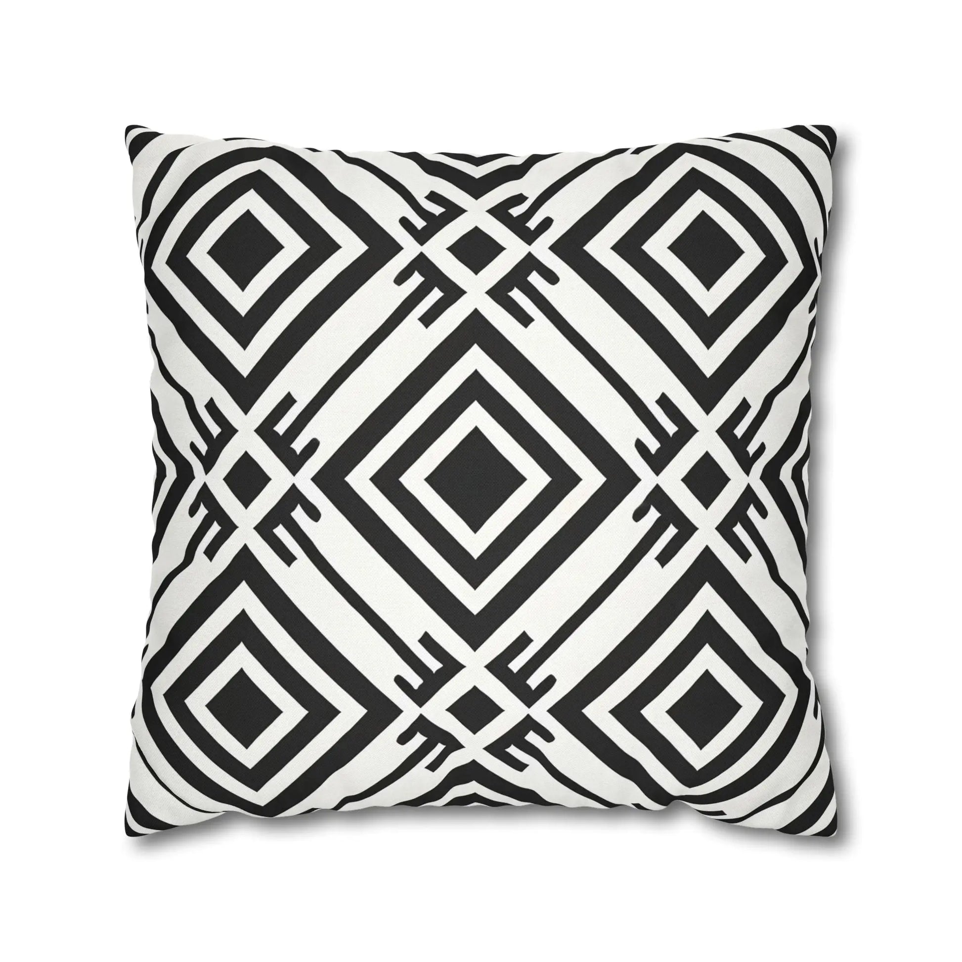 Geometric Black and White Pillowcase