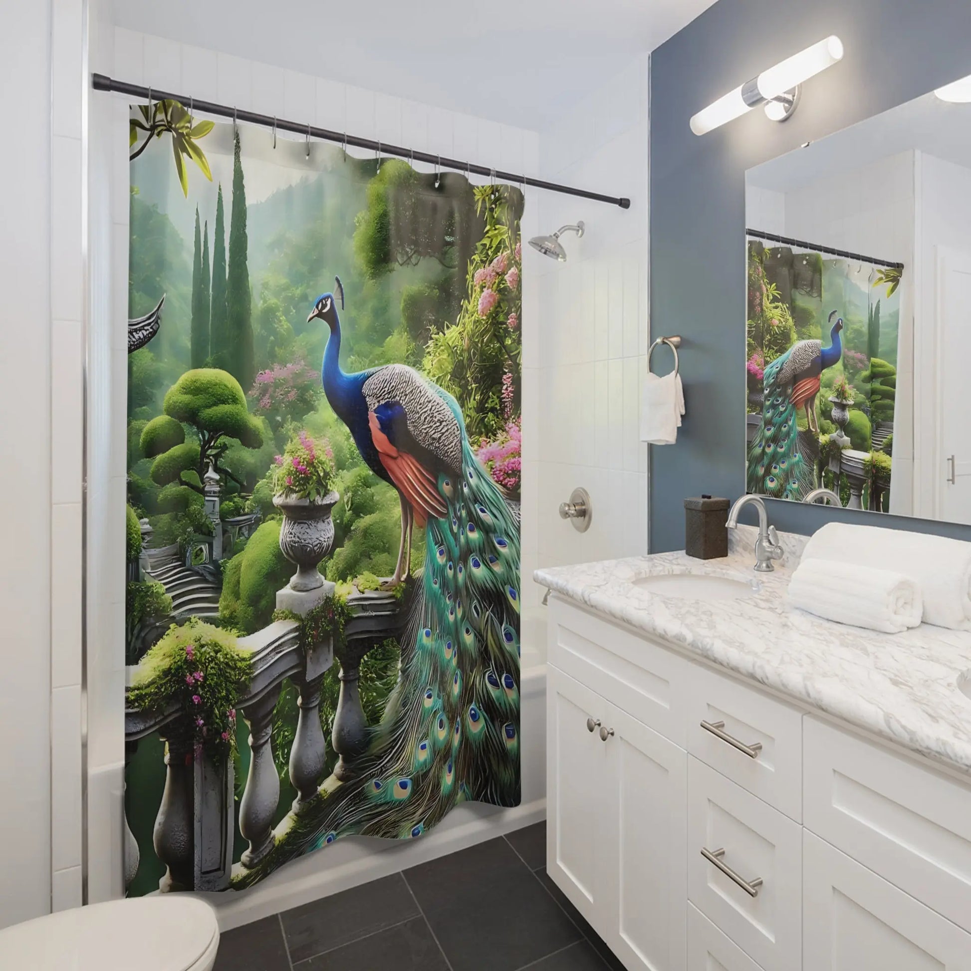 Peacock Paradise Shower Curtain