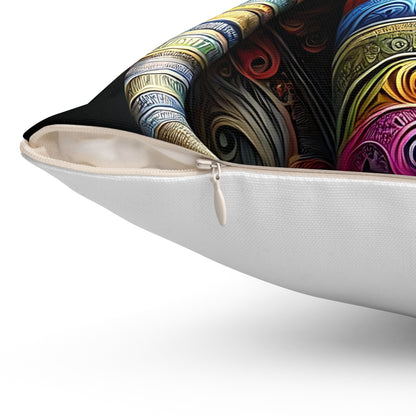 Colorful Elephant Throw Pillow