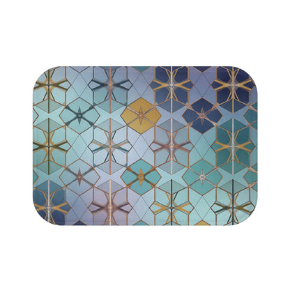Geometric Moroccan Tile Bath Mat