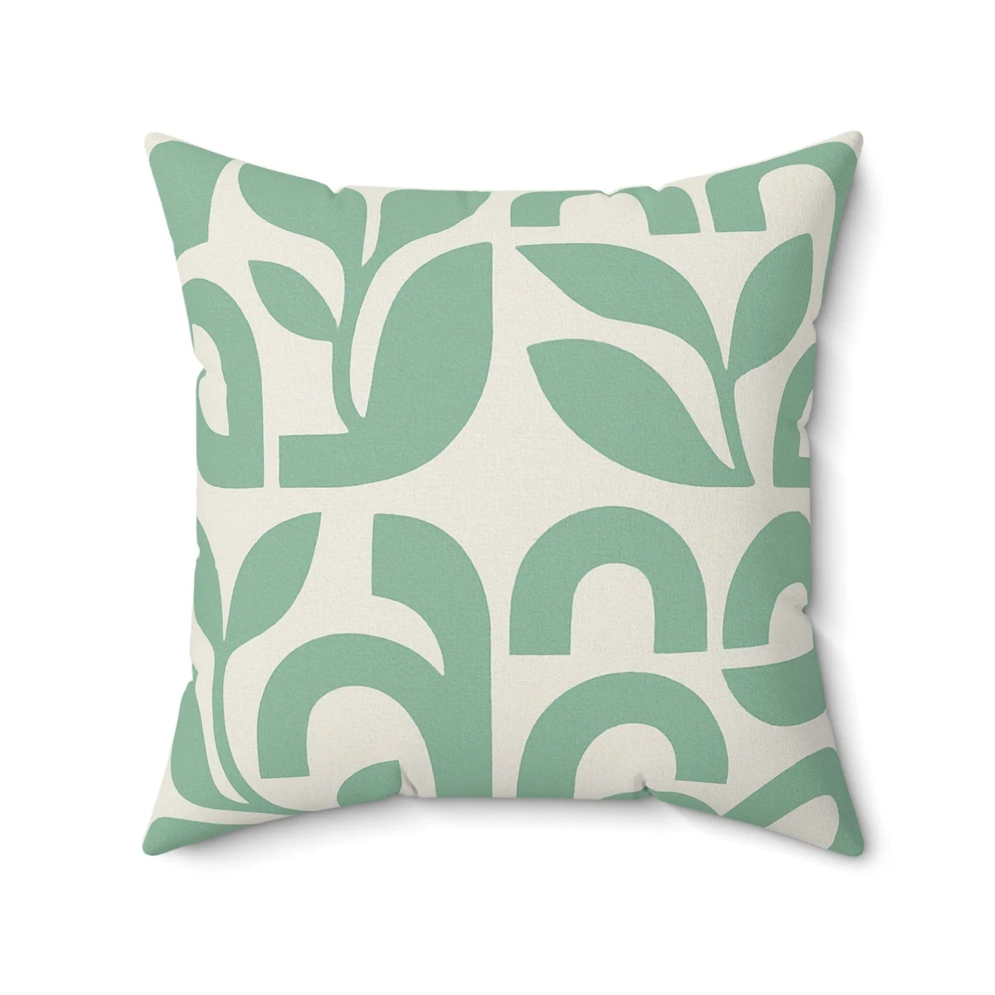 Botanical Abstract Print Pillow