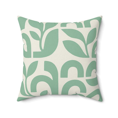 Botanical Abstract Print Pillow