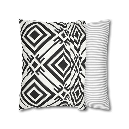 Geometric Black and White Pillowcase