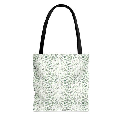 Watercolor Eucalyptus Pattern Tote Bag