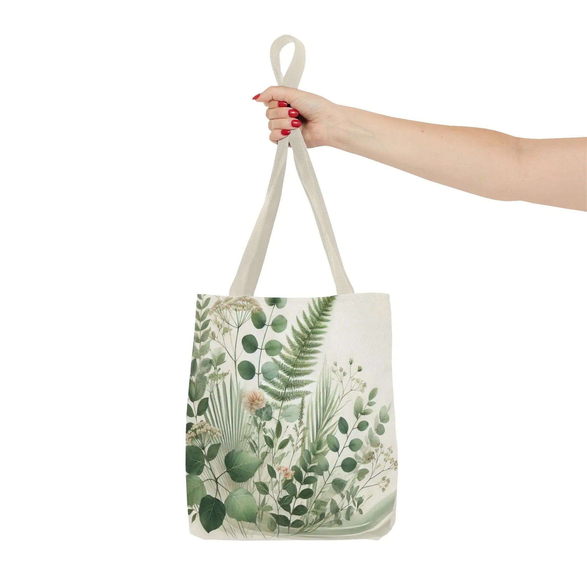 Green Botanical Ferns and Eucalyptus Tote Bag