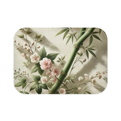Floral Bamboo Bath Mat