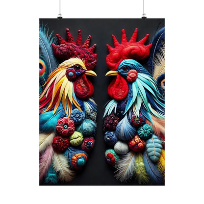 Vibrant Rooster Art Poster
