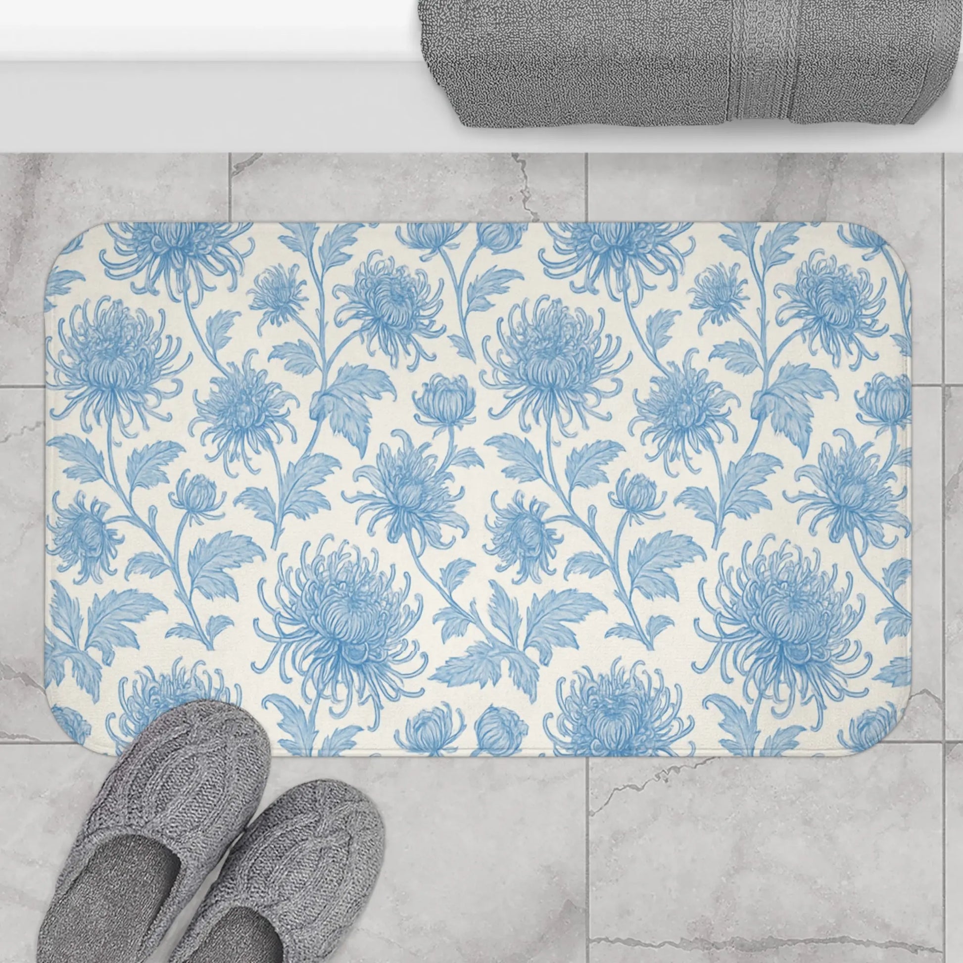 Charming Floral Bath Mat