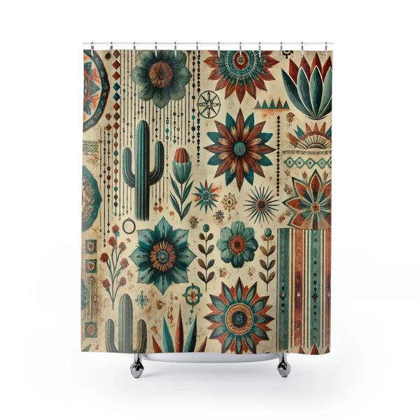 Bohemian Floral Shower Curtain