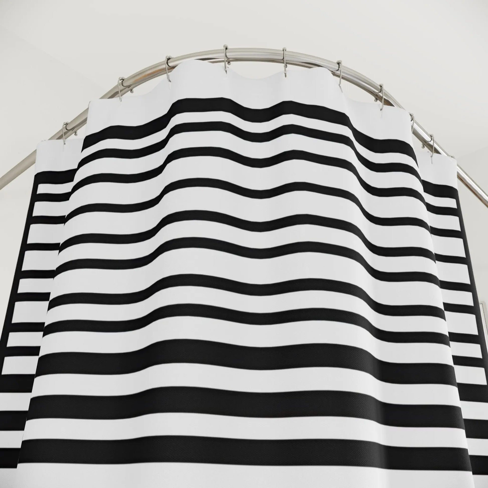 Monochrome Stripes Shower Curtains