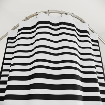 Monochrome Stripes Shower Curtains