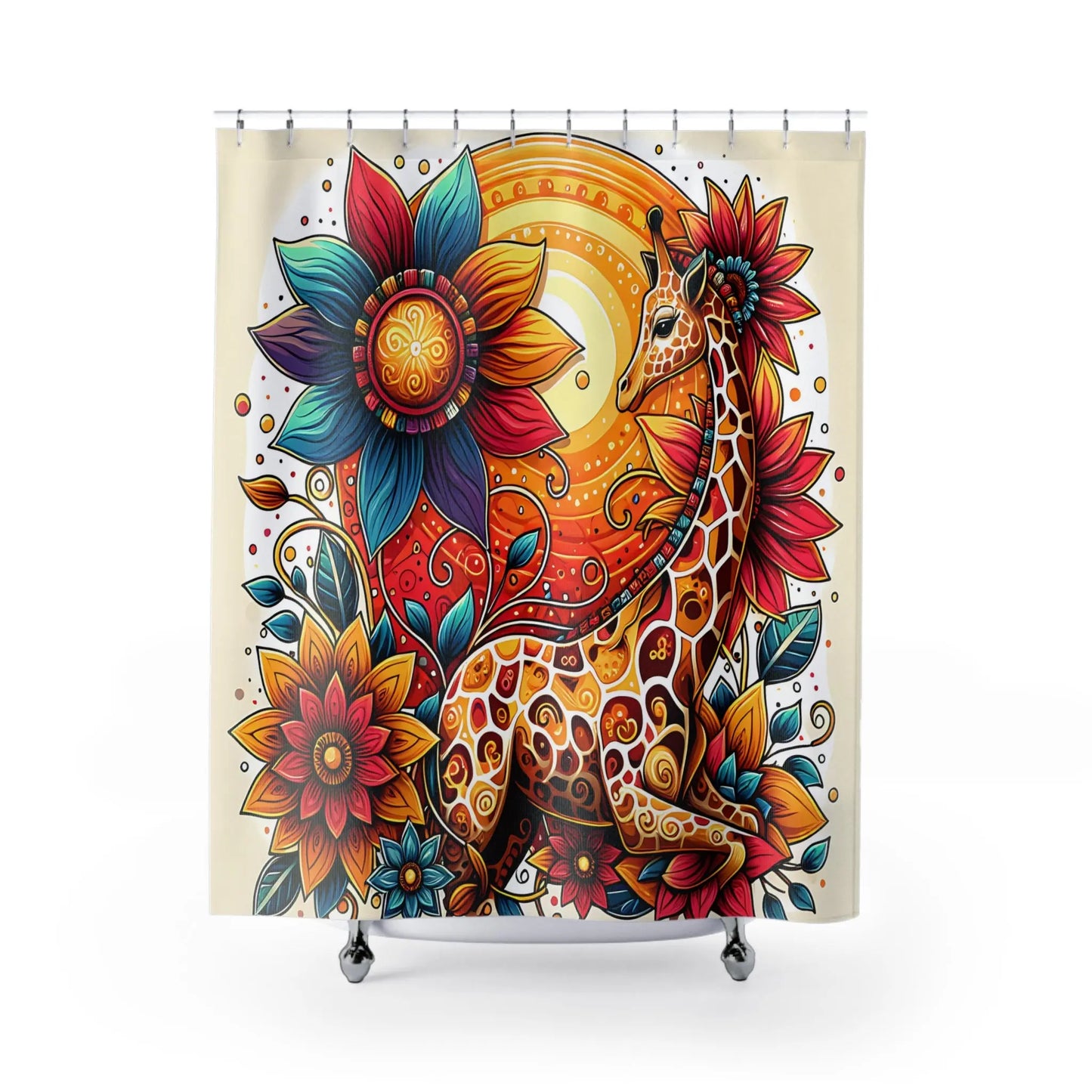 Bohemian Giraffe Shower Curtain