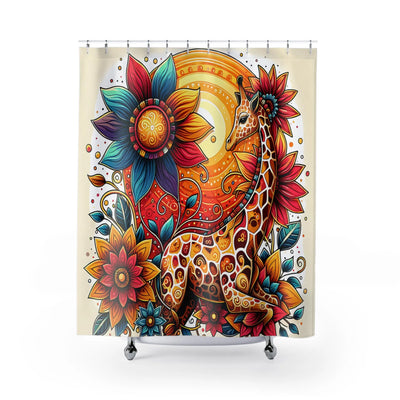 Bohemian Giraffe Shower Curtain