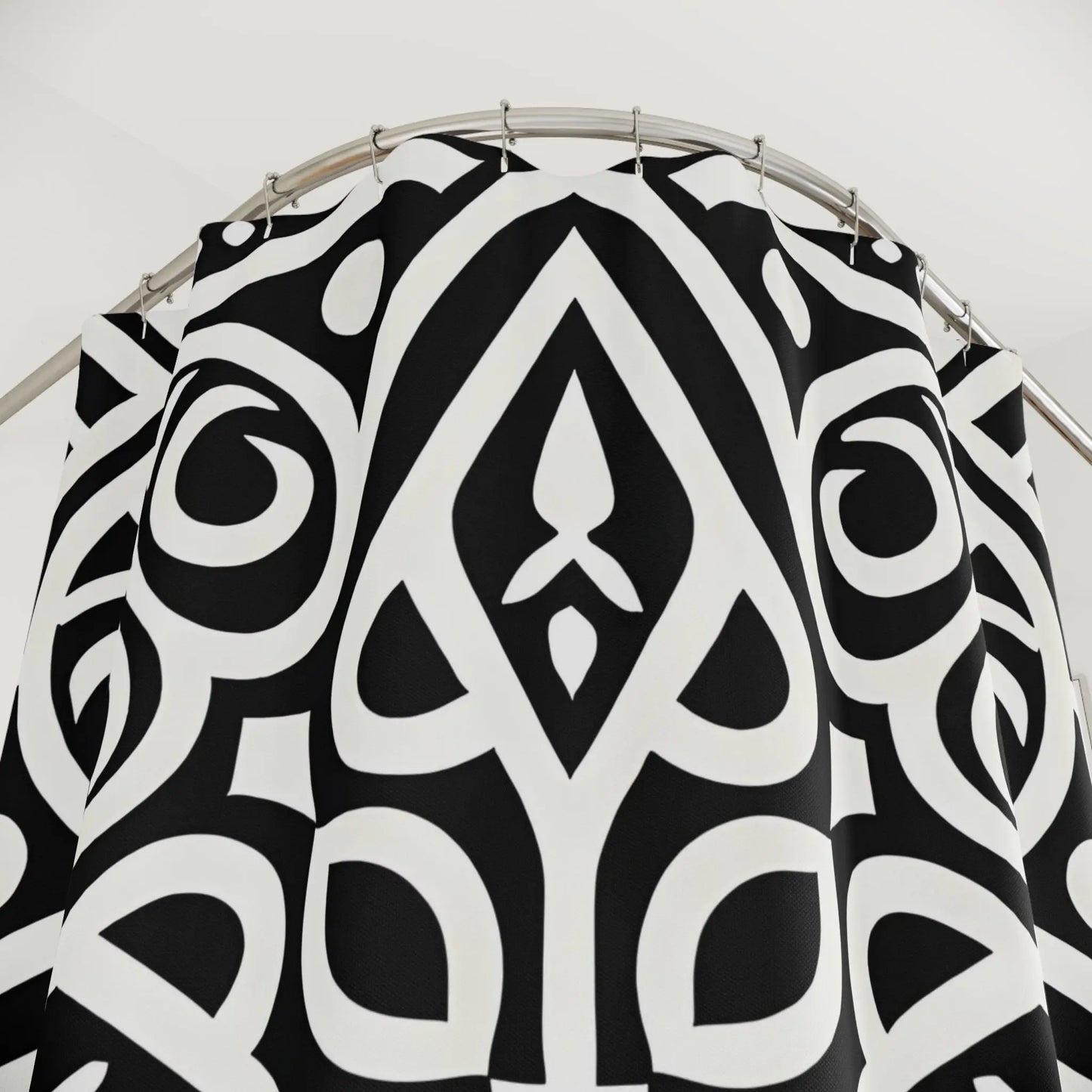 Black White Diamond Shower Curtain