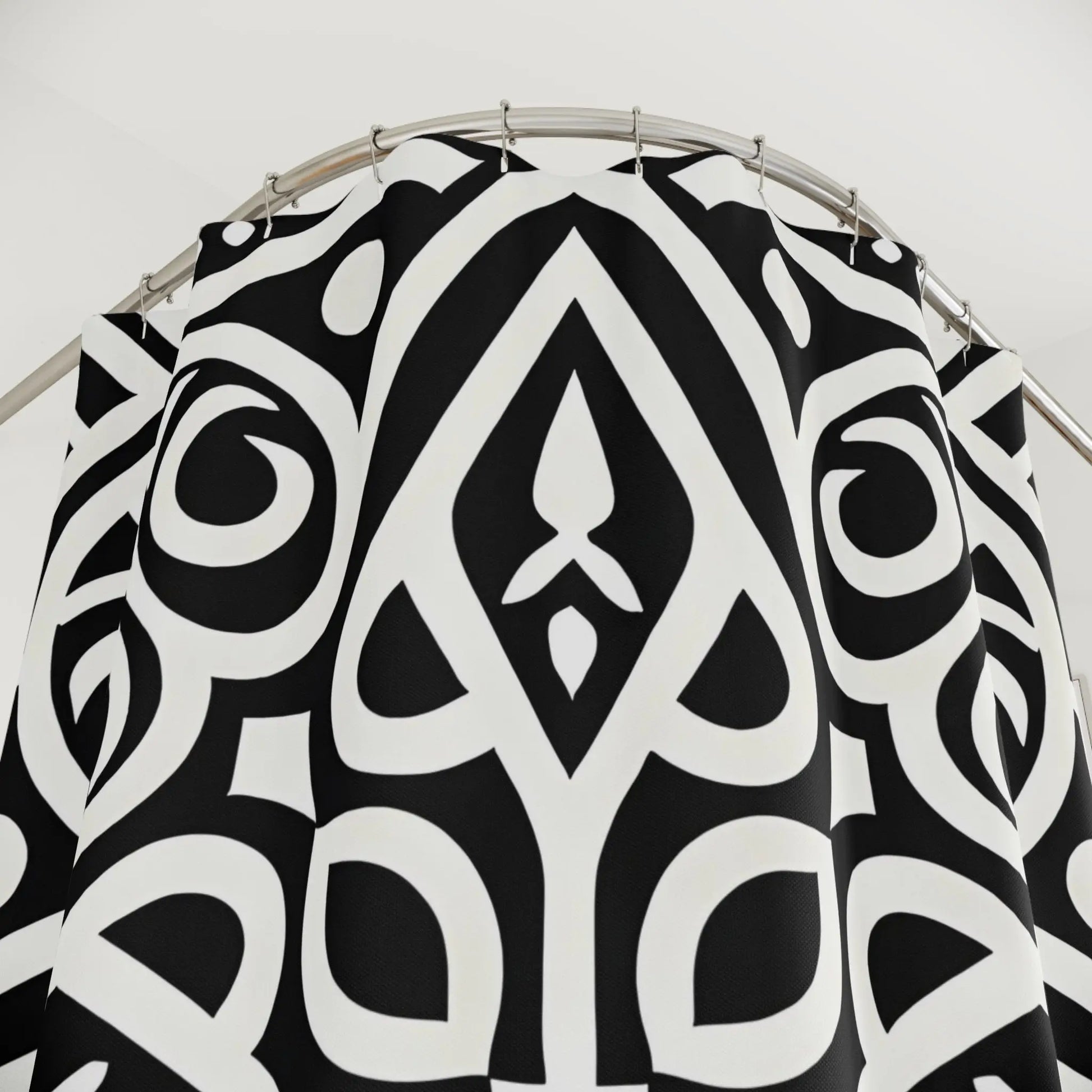 Black White Diamond Shower Curtain