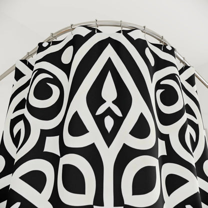 Black White Diamond Shower Curtain