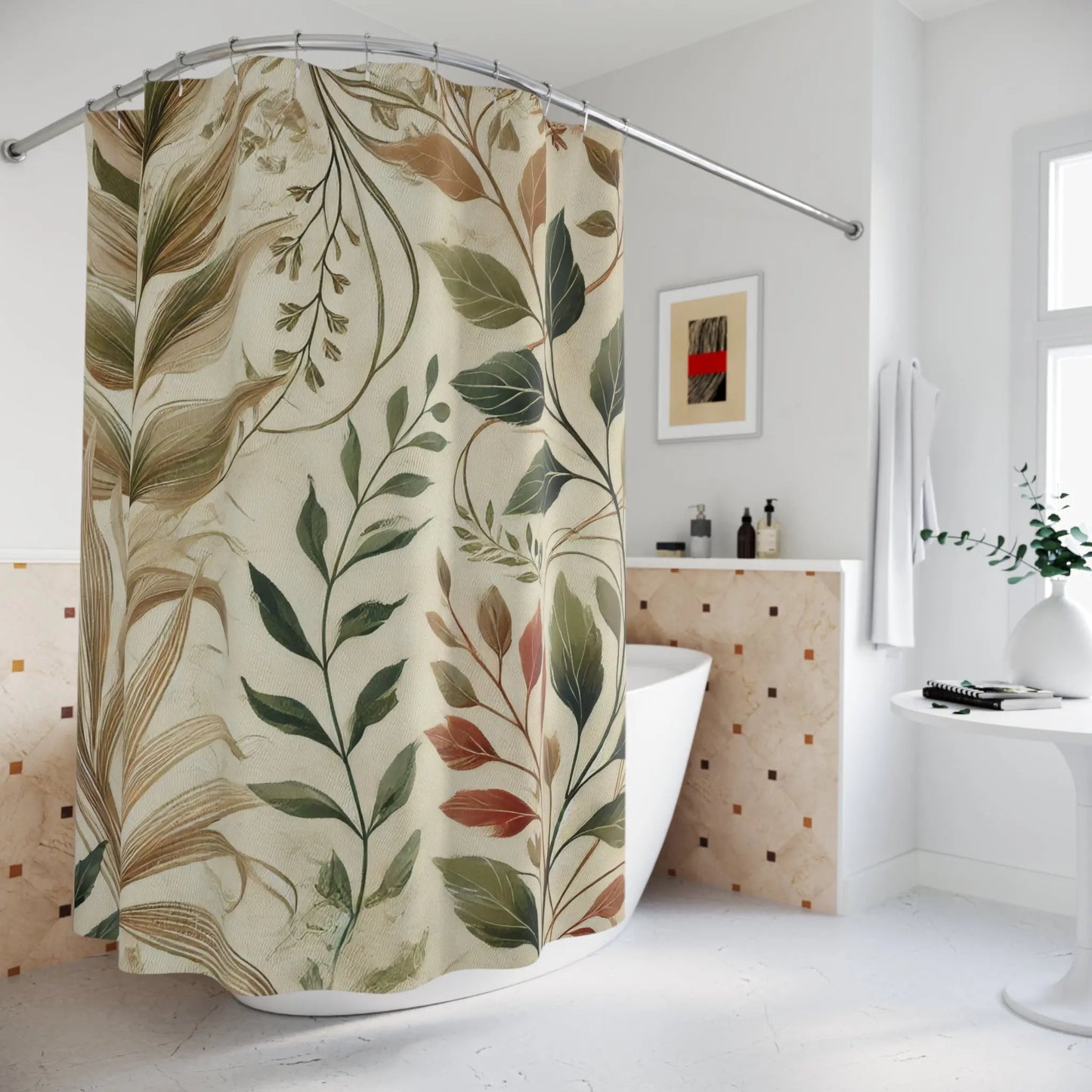 floral Vine Design Shower Curtains