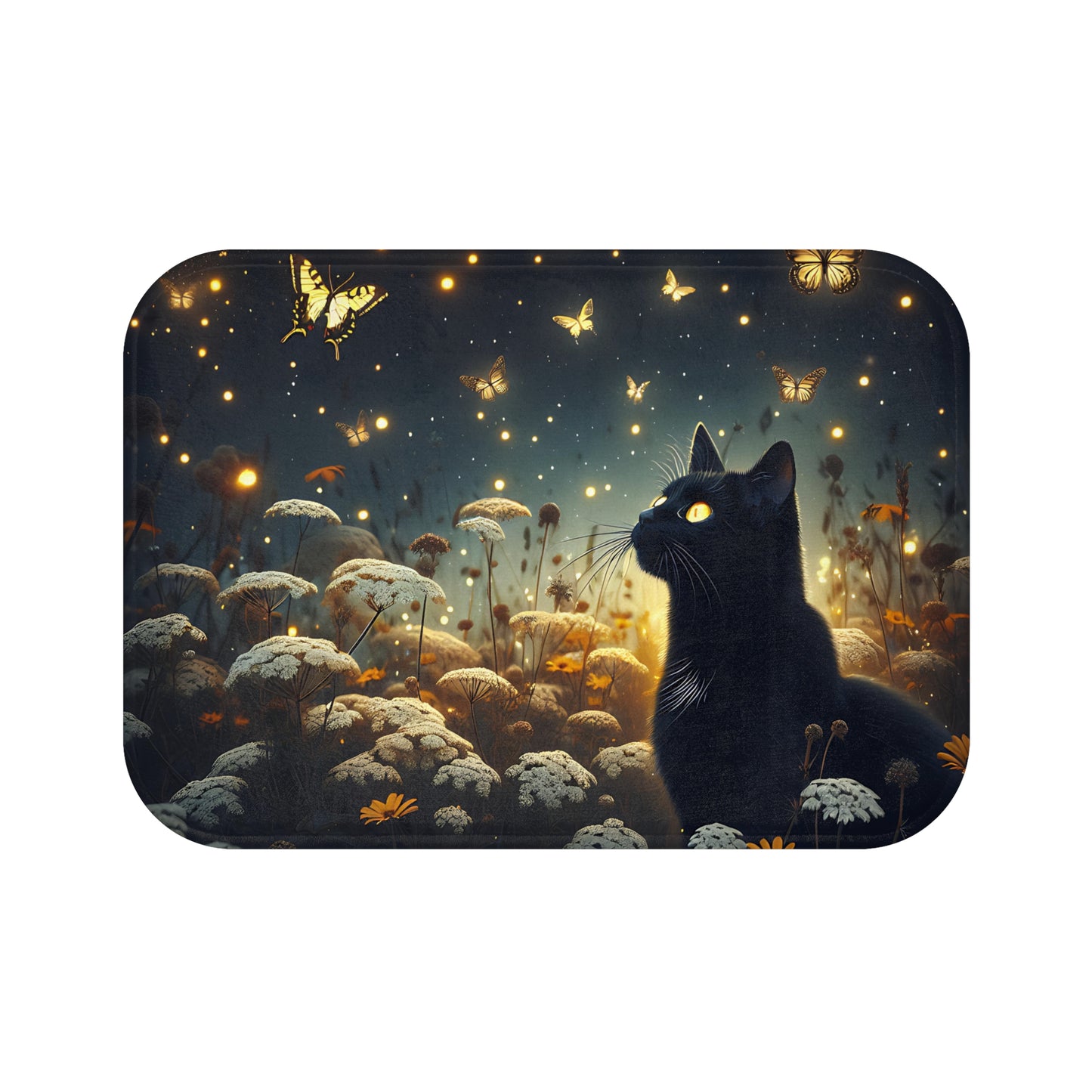 Whimsical Cat Bath Mat