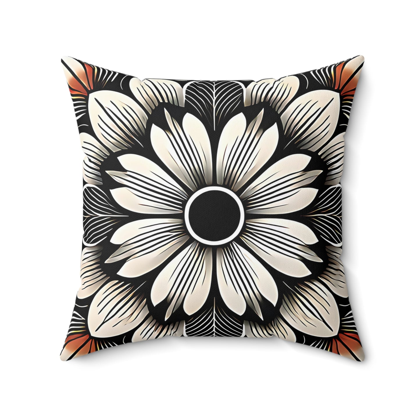 Bold Floral Throw Pillow