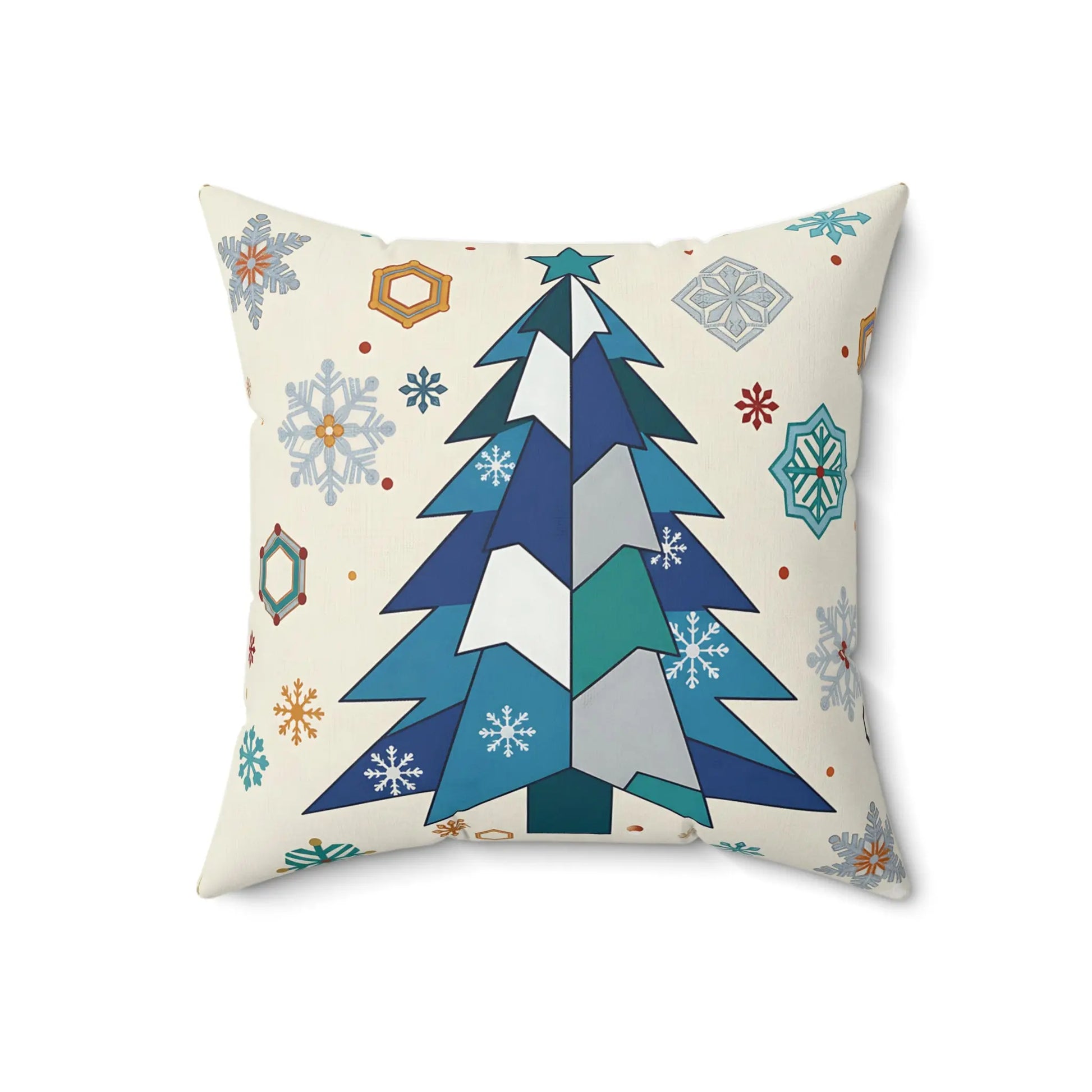 Modern Winter Tree Decor Pillow