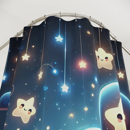 Starry Night Kids Shower Curtain