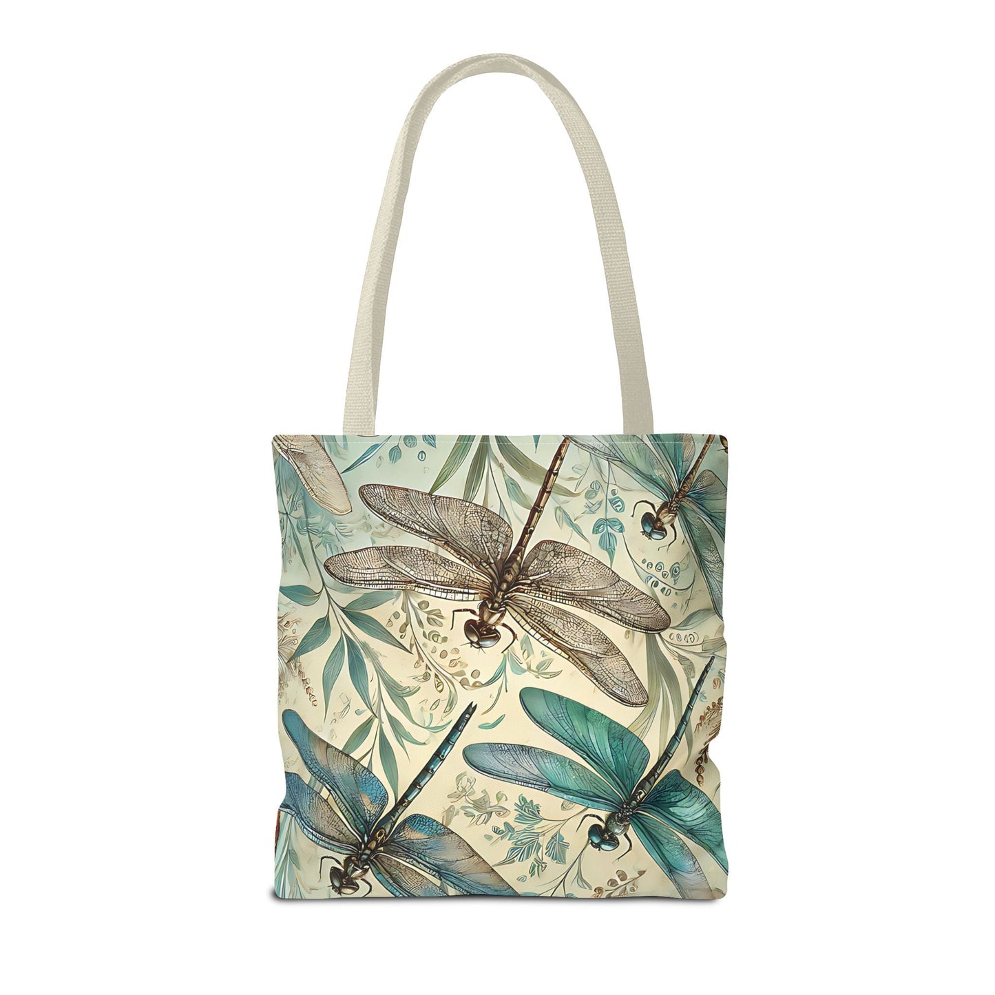 Vintage Teal Dragonfly Tote Bag