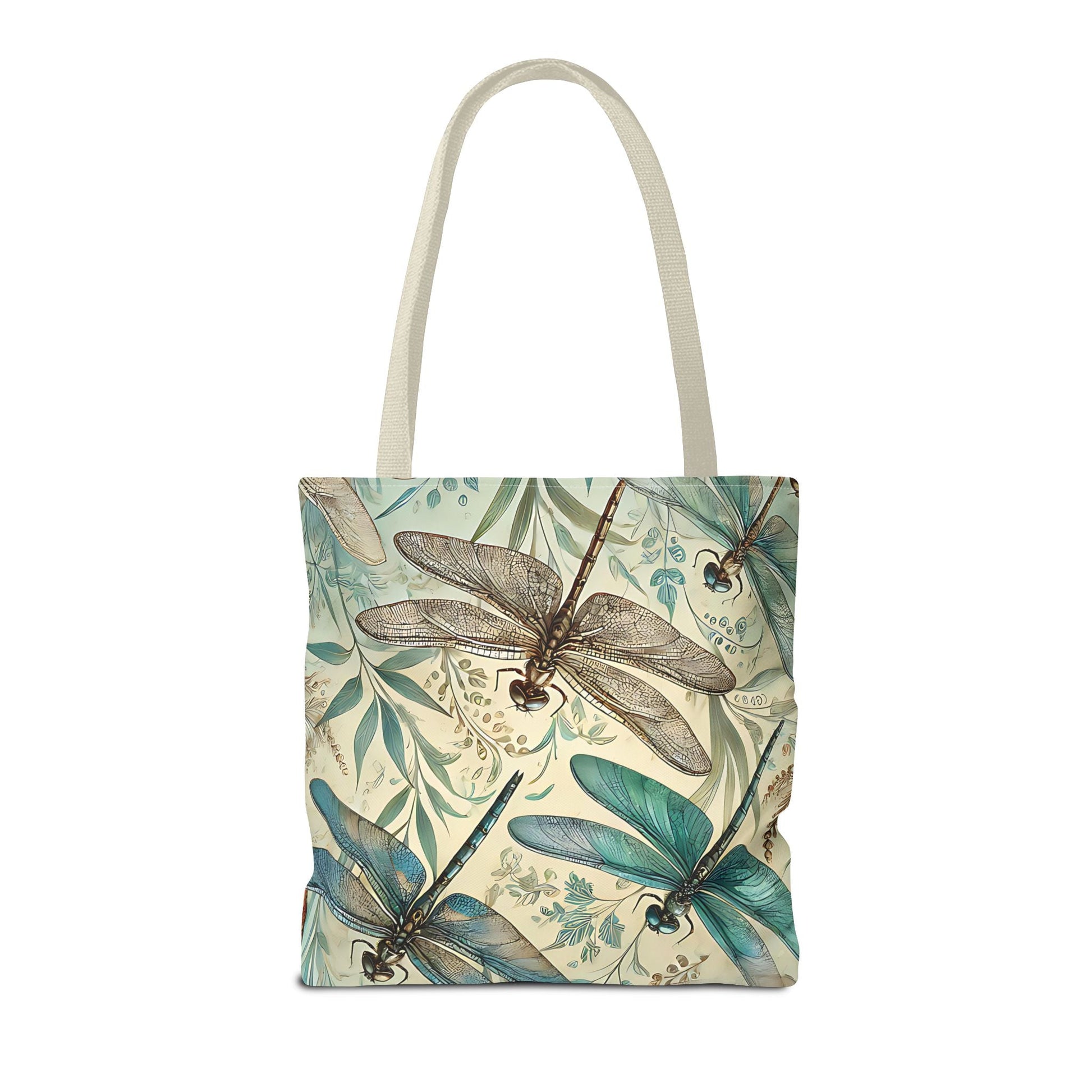 Vintage Teal Dragonfly Tote Bag