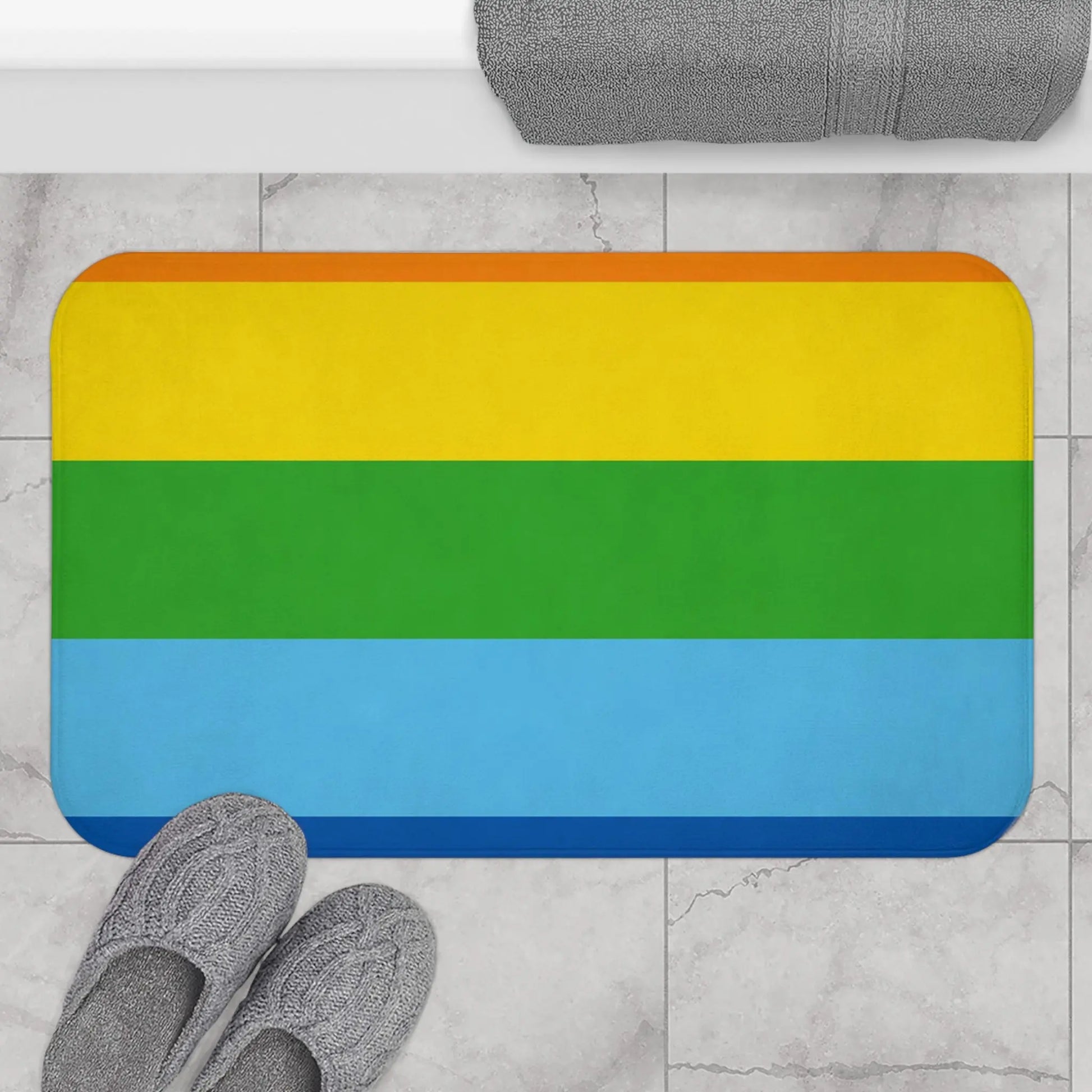 Colorful Stripes Bath Mat