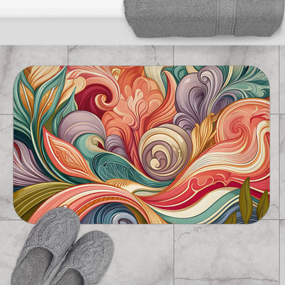 Colorful Abstract Bath Mat