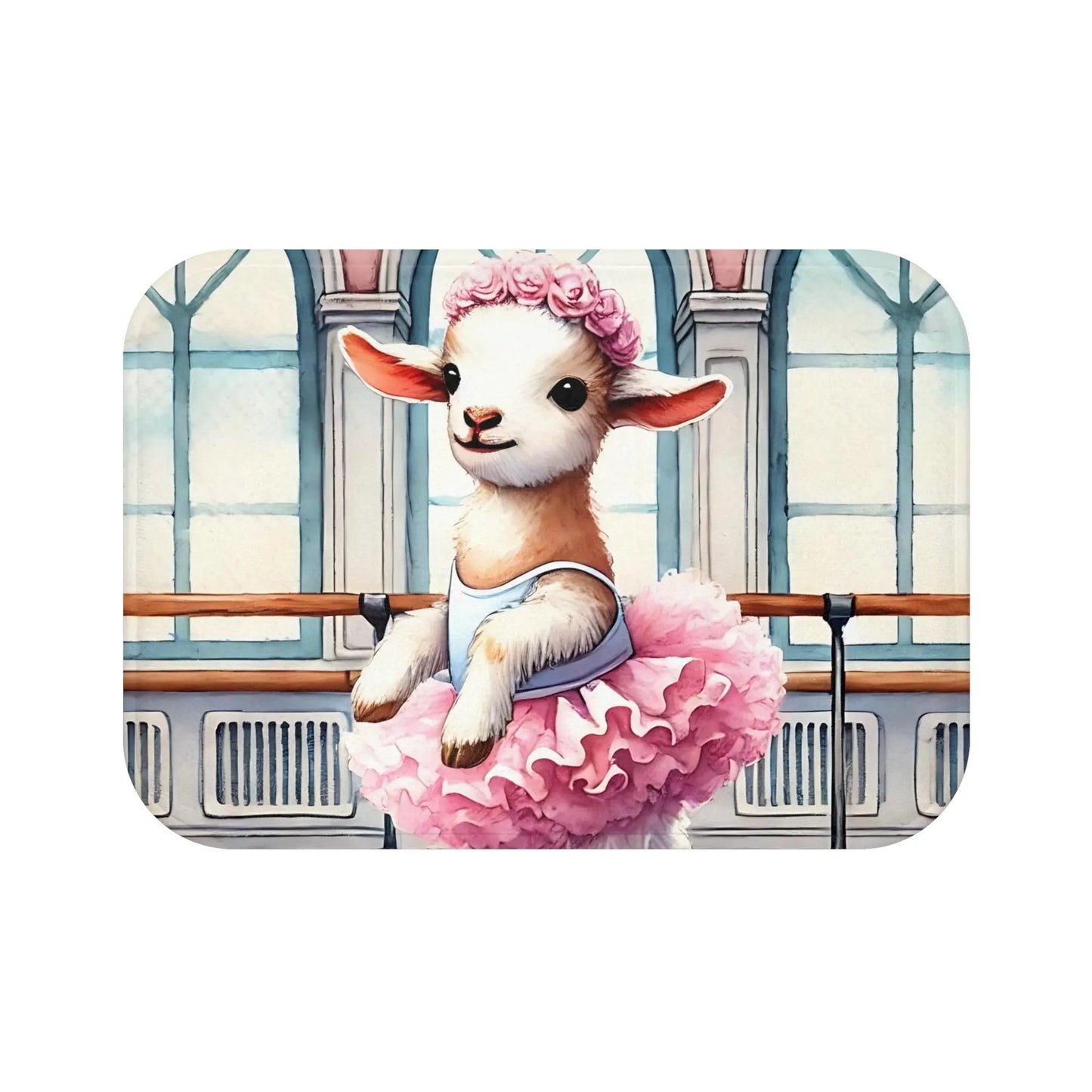 Adorable Ballerina Lamb Bath Mat