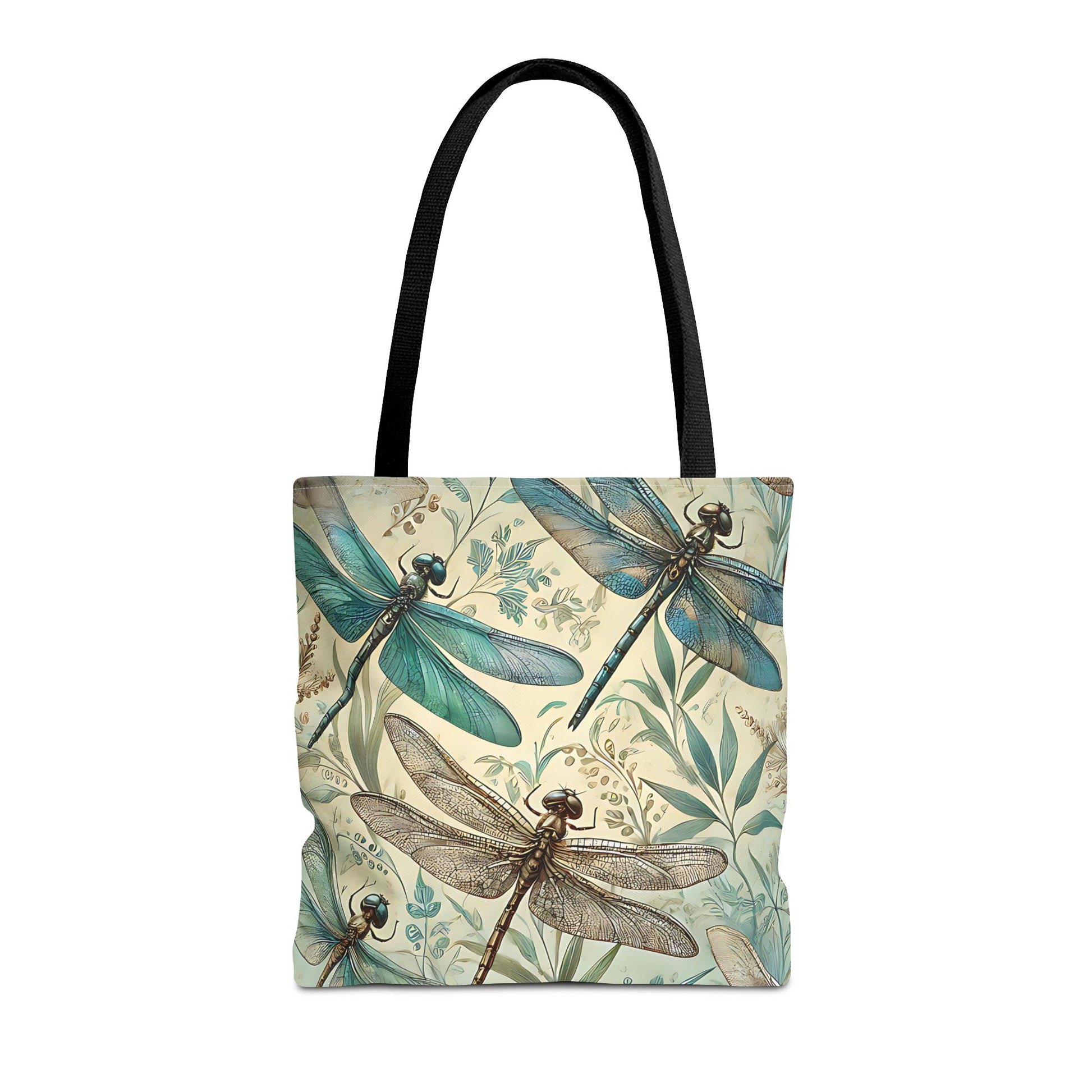 Vintage Teal Dragonfly Tote Bag