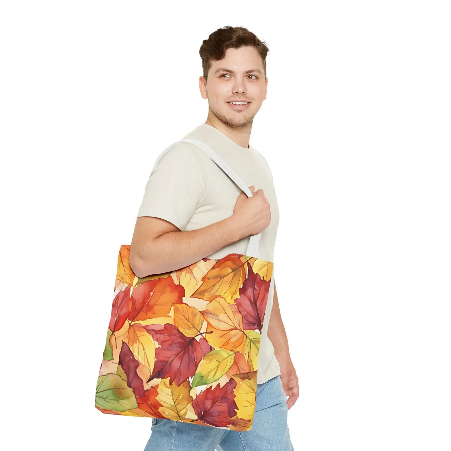 Autumn Watercolor Leaves Tote Bag
