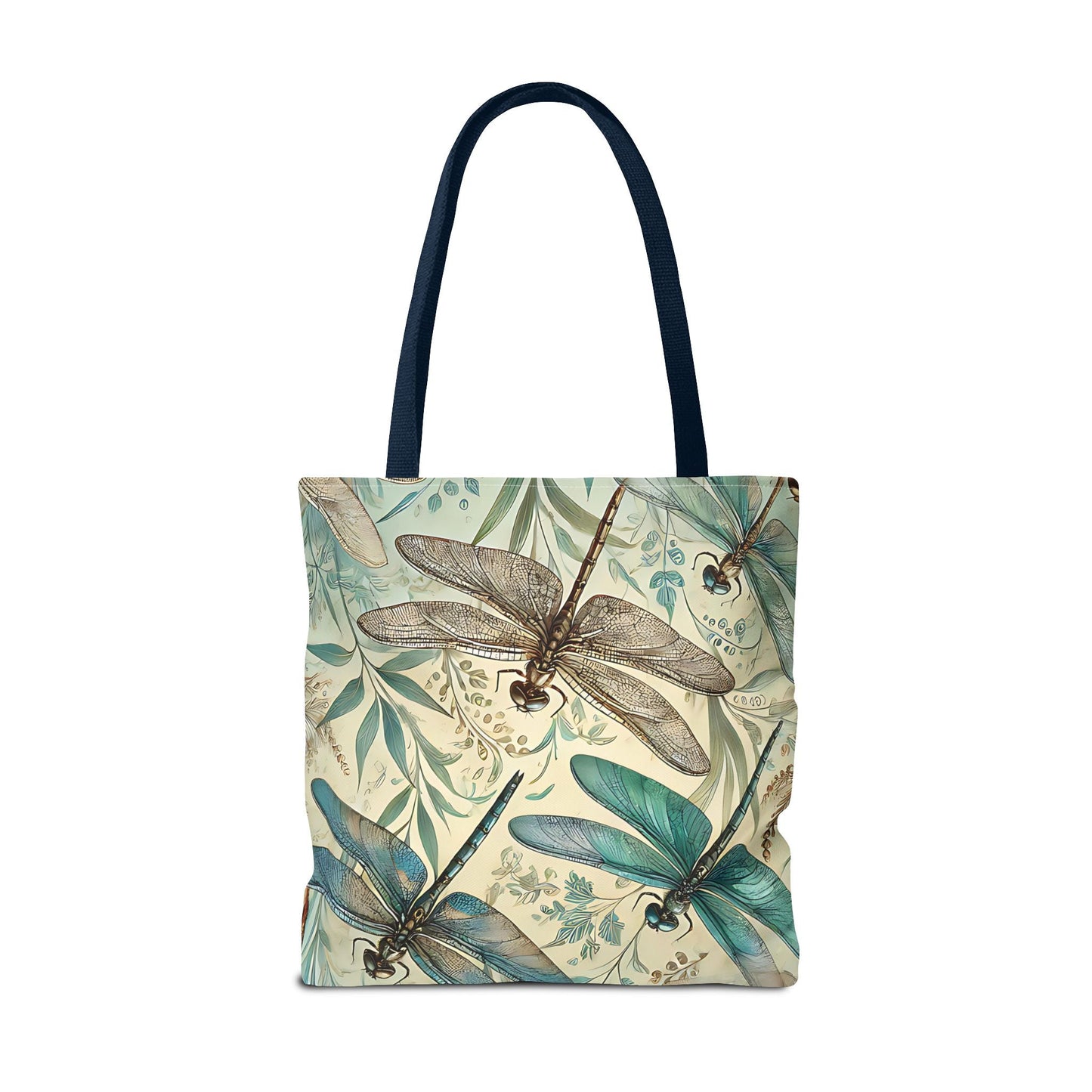 Vintage Teal Dragonfly Tote Bag