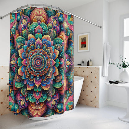 Vibrant Boho Mandala Shower Curtain