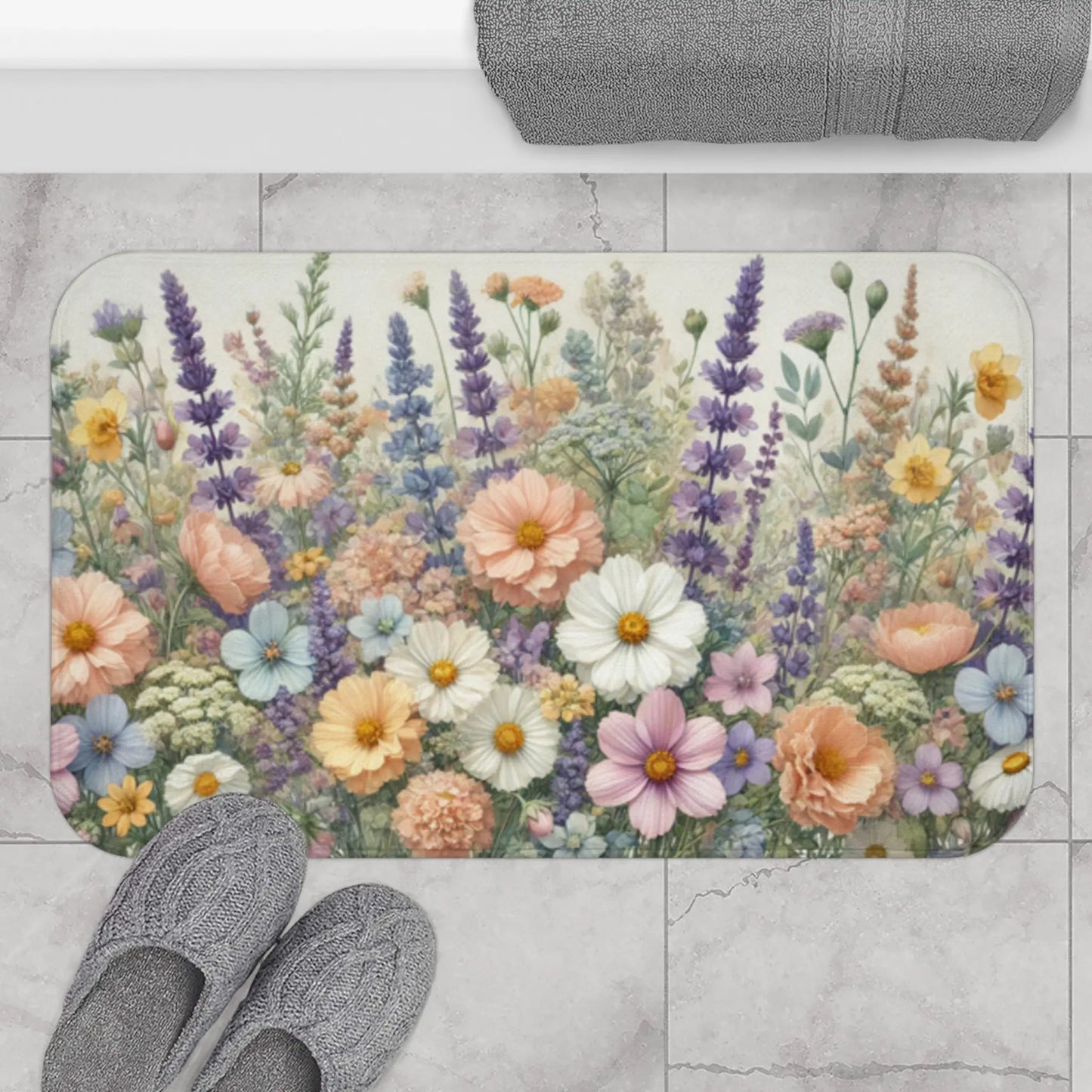 Wildflower Garden Bath Mat