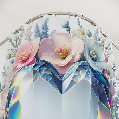 Diamond Heart Shower Curtain