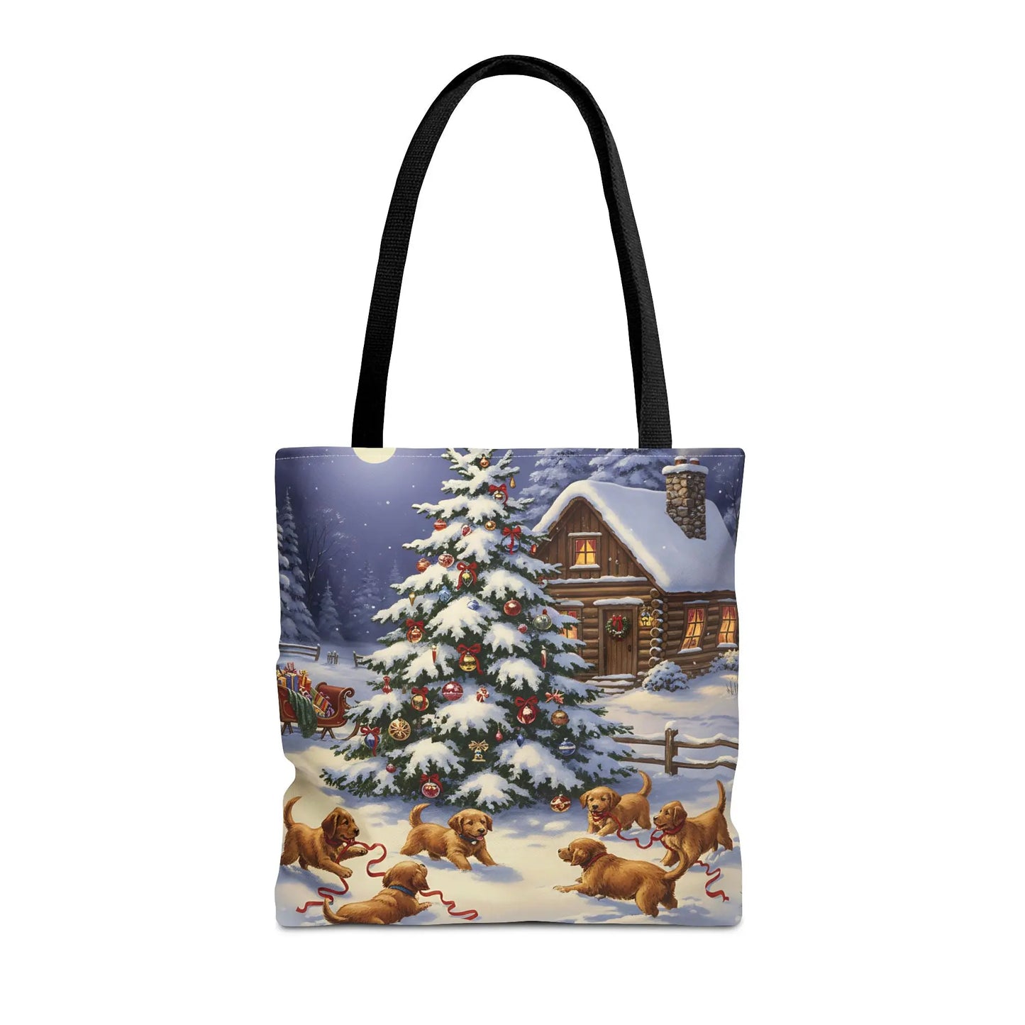 Christmas Cute Puppies Tote Bag