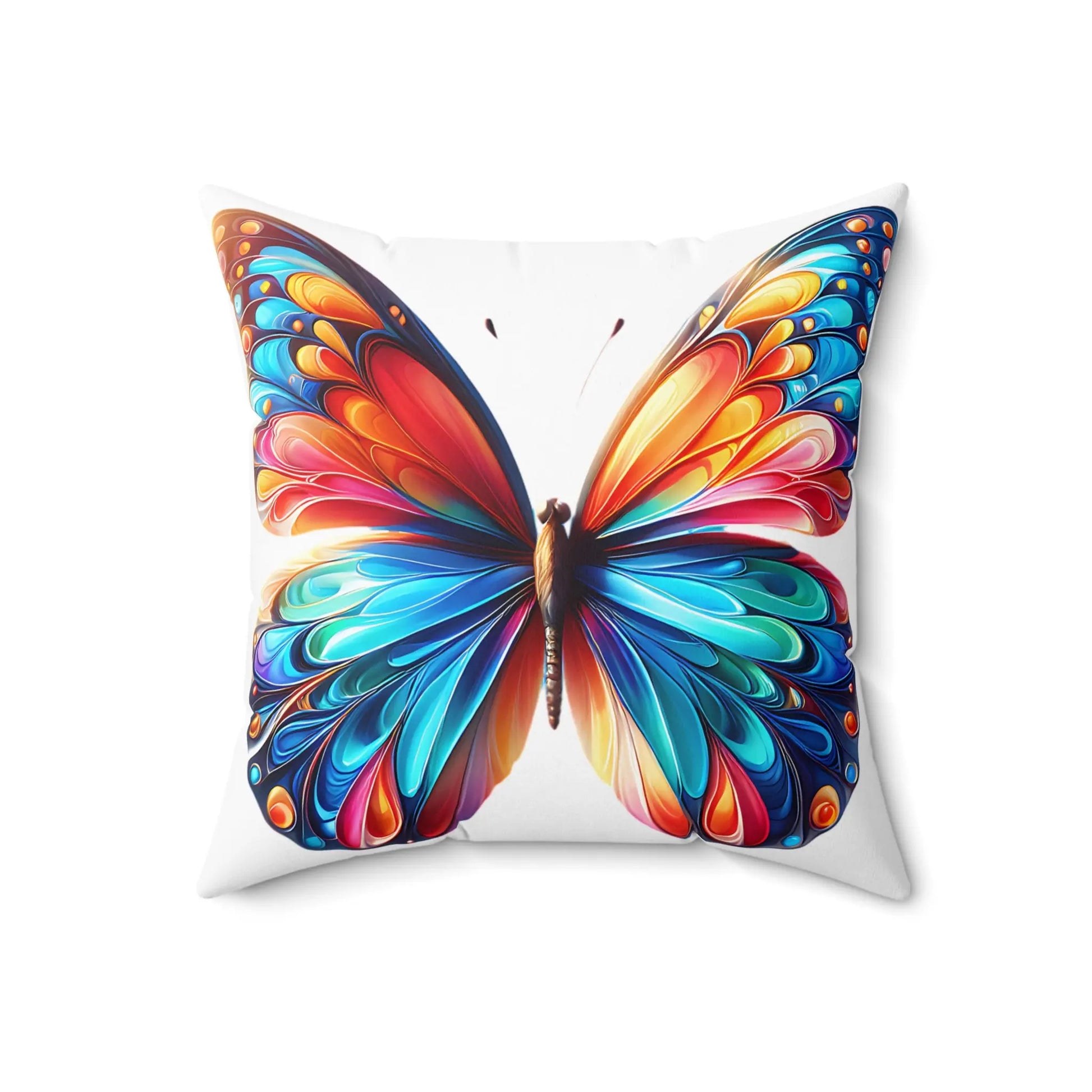 Vibrant Butterfly Square Pillow
